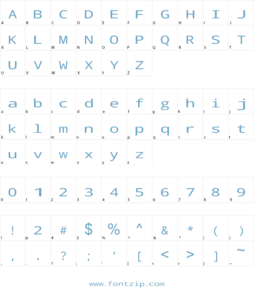 World Wide Word Font Character